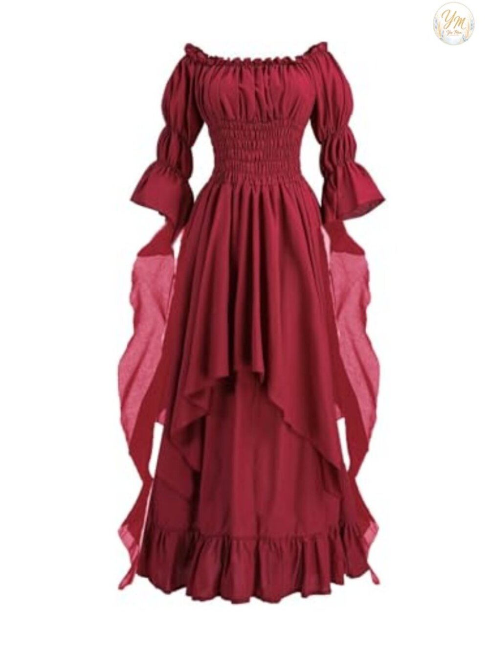 Victorian Renaissance Costume Dress Off Shoulder Gothic Witch